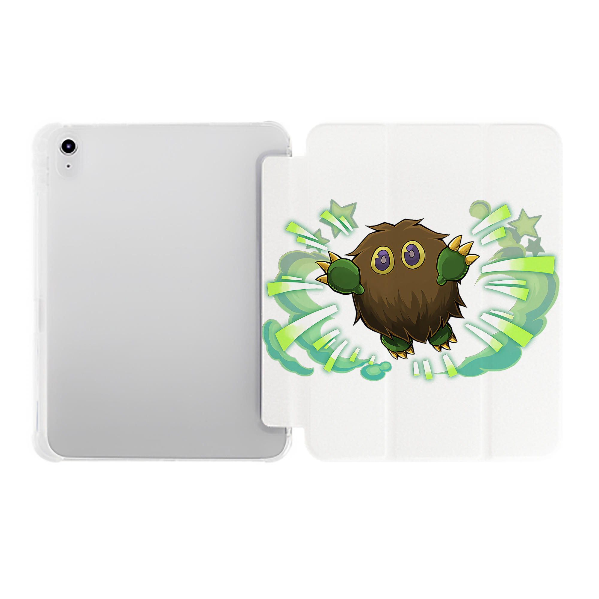 （画像用） 遊☆戯☆王 Yu-Gi-Oh! IPad ケース ペン収納付き 三つ折りスタンド PUレザー×シリコン 対応機種9.5/10.5/10.9インチ